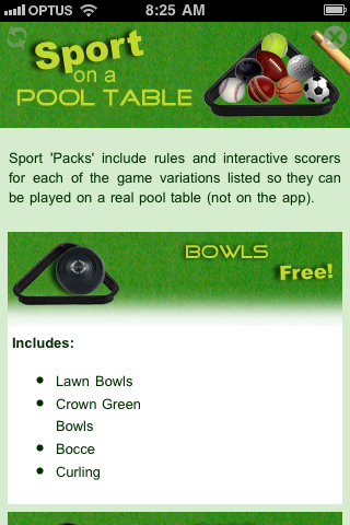 Sport on a Pool Table screenshot 2