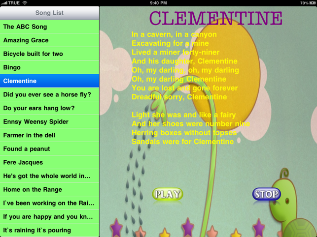 Music and Lyrics for Kids HD Lite