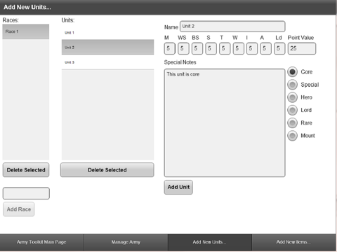 Tabletop Army Manager screenshot 3