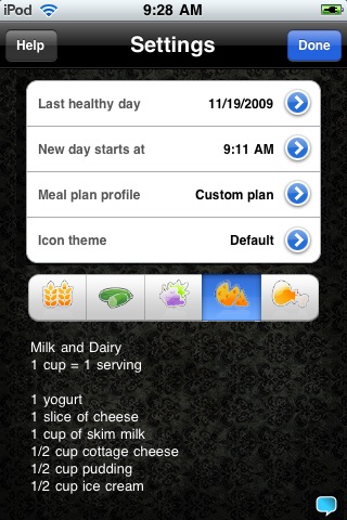 EatRight - Daily food log diet checklist healthy nutrition guide