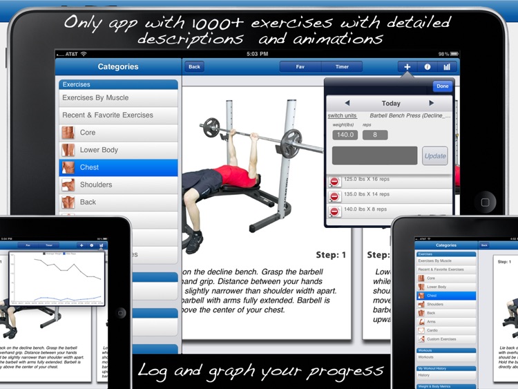 Fitness Buddy for iPad : 1700+ Exercise Workout Journal