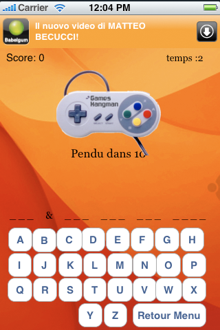 Pendu Jeux Vidéo (Hangman Games) screenshot 2