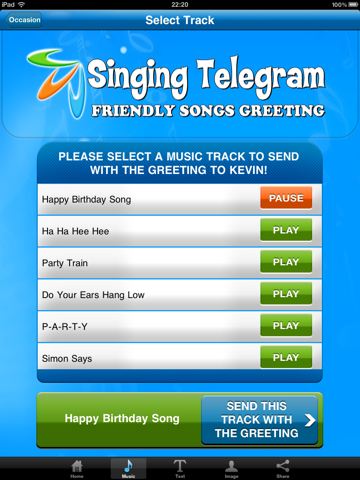 Singing Telegram- HD screenshot 2