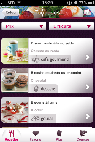 Toquades -  Plus de 250 recettes pour les toqués de cuisine screenshot 3