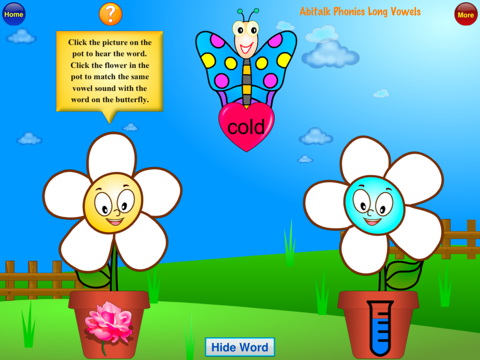 ABC Phonics Butterfly Long Vowels - First Grade Second Grade Learning Game screenshot 4