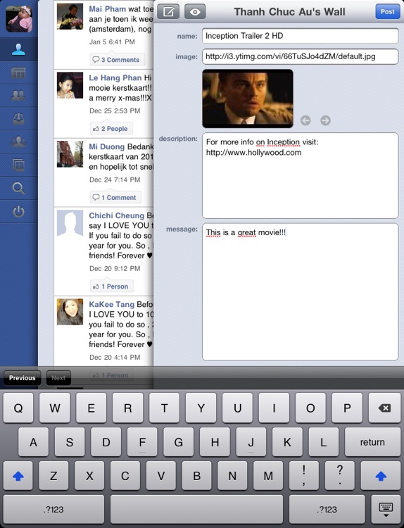 Social Buddy - Facebook for iPad screenshot-3