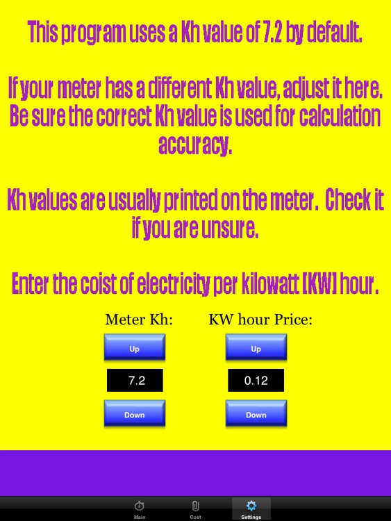 Electic Meter Cost Calculator HD