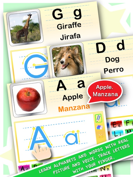 ABC 123 Word App HD - English Spanish edition