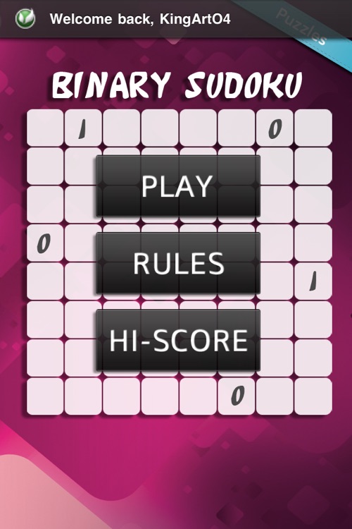 Binary Sudoku Puzzle - The Original!