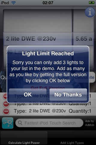 Light Power Calculator Lite screenshot-4