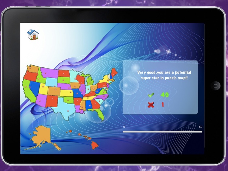 advanced Puzzle Map Of USA HD Lite screenshot-4