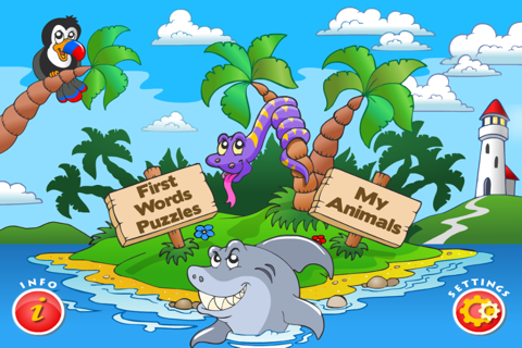 Animal Preschool Word Puzzles - FREE screenshot 2