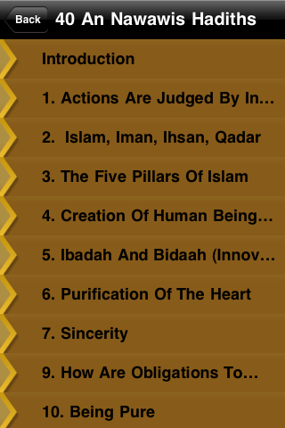 40 An Nawawis Hadiths (Islam) screenshot 2