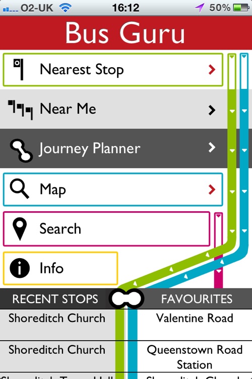 journey planner at bus