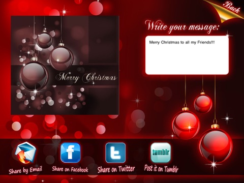 Christmas iCards HD LITE (for Greetings) screenshot 4