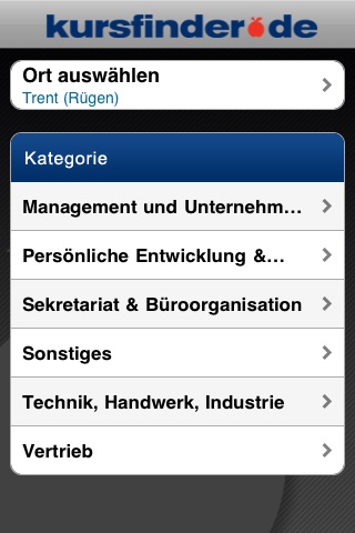 Kursfinder.de screenshot 2