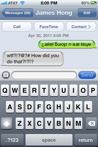 Texting Upside Down Free screenshot 2