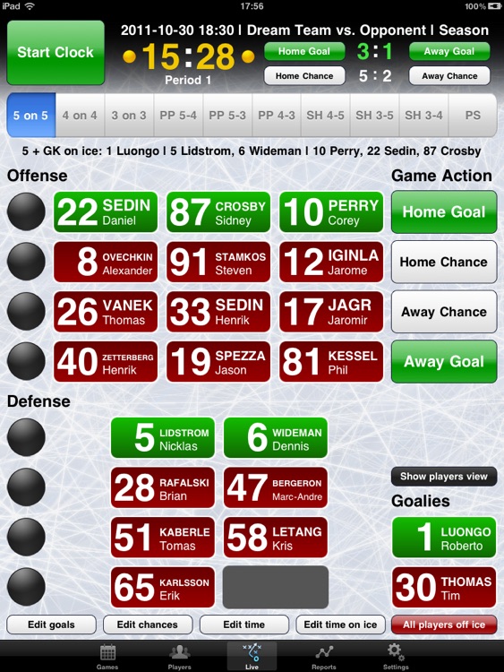 Time on Ice Tracker