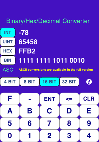 iConvert Hex Decimal Binary Lite screenshot 2