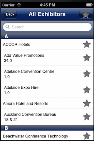 PCO Conference 2011 Mobile App by CrowdCompass screenshot 2