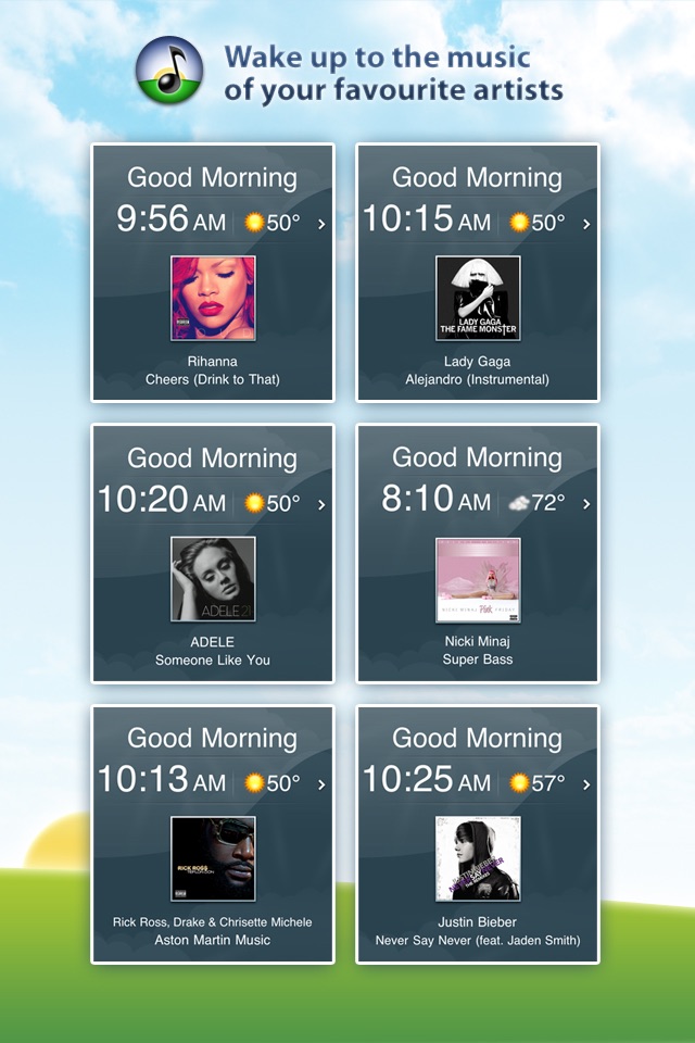 MyWakeUpTunes - Wake up to your favorite music and Instagram photos screenshot 2