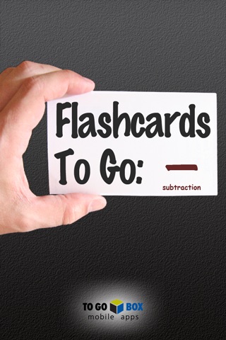 Subtraction Flashcards To Go