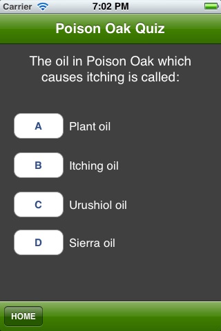Poison Oak Quiz