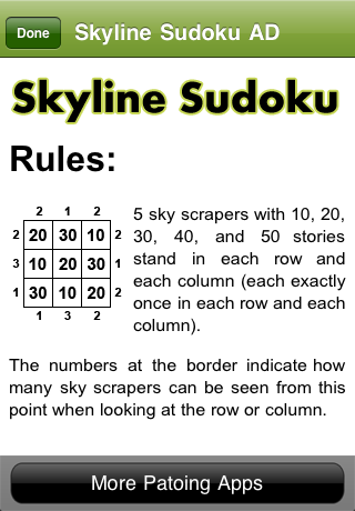 Skyline Sudoku AD screenshot 3