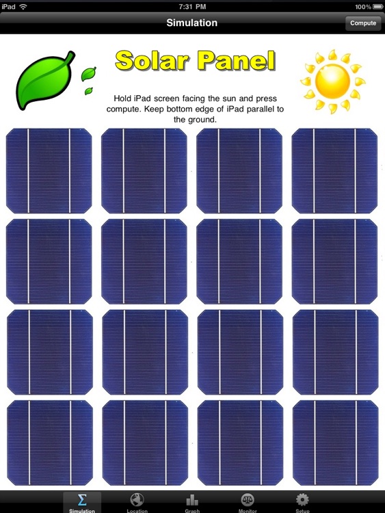 Solar Panel Advisor for iPad