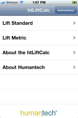 HT NIOSH Lift calculator screenshot 3