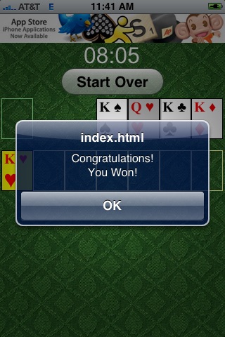 Solitaire on myHIP screenshot 3