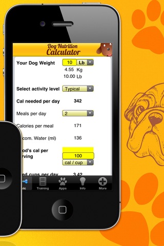 Dogs Nutrition Calculator - Puppies and Dog Training Food Health Guide screenshot 4