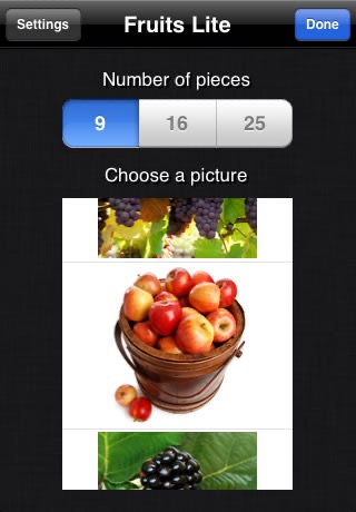 Bright puzzles: Fruits Lite screenshot 2