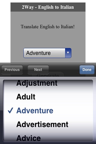 2Way Italian / English Translation screenshot 3