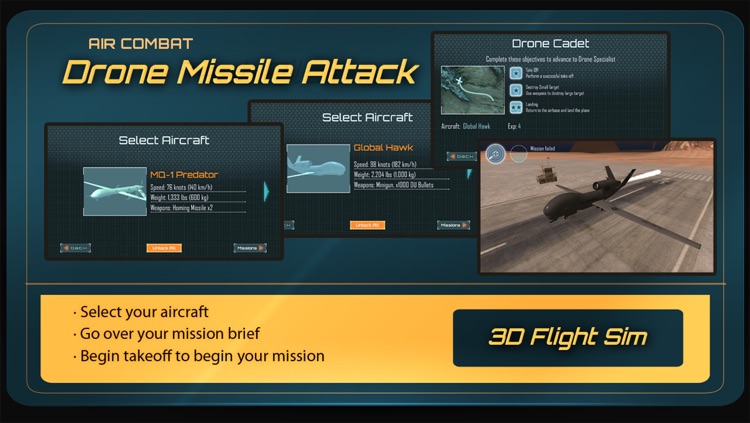 Air-Combat Drone Test Pilot Missile Attack Sim 3D screenshot-4