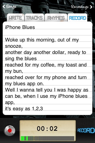 Blues Writer screenshot 3