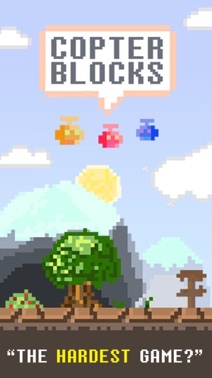 Copter Blocks FREE - Hard 8 bit Game