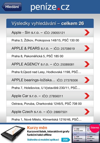 Obchodní rejstřík - Peníze.cz screenshot 2