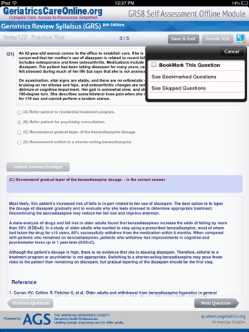 GRS8 Self-Assessment screenshot 4