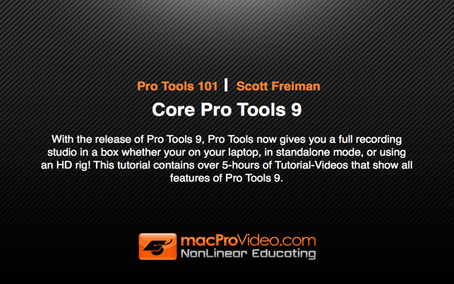 Course For Pro Tools 101 - Core Pro Tools 9(圖1)-速報App