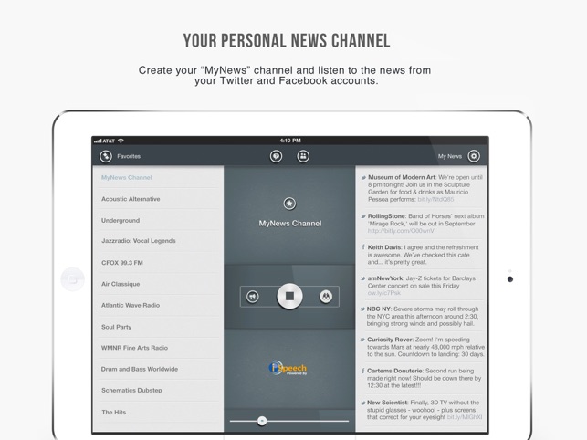 ‎OneTuner Pro Radio Player for iPhone, iPad, iPod Touch - tunein to 65 genre stream! Screenshot
