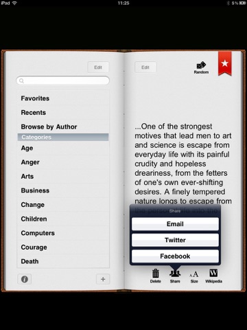 Quote Book for iPad ~ Over 20,000 quotes screenshot 2