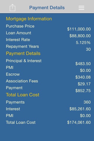 Mortgage iCalculator Pro screenshot 2