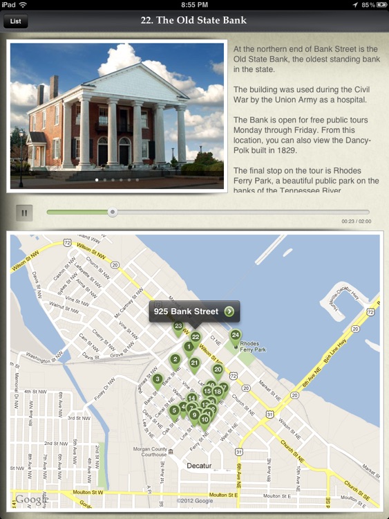 Old Decatur Historic Walking Tour for iPad - City of Decatur, AL