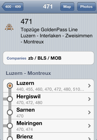 Swiss Railway Map screenshot 3