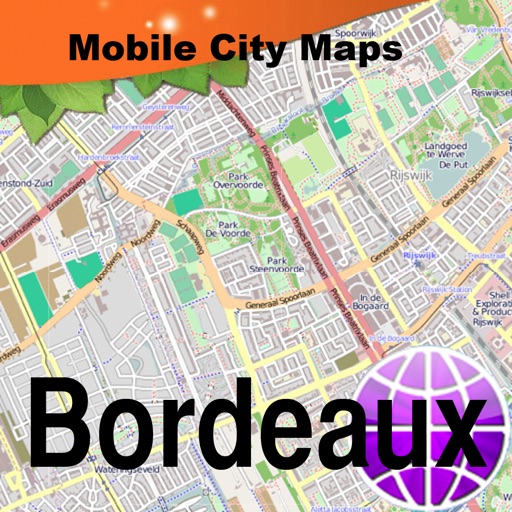 Bordeaux Street Map. icon