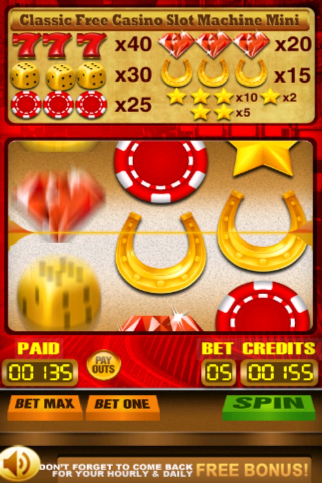 A Classic Free Casino Slot Machine Mini Pro with Bonus for Fun screenshot 3