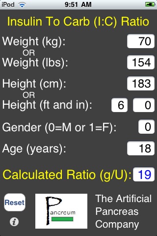 Insulin To Carb (I:C) Ratio Calculator screenshot-3