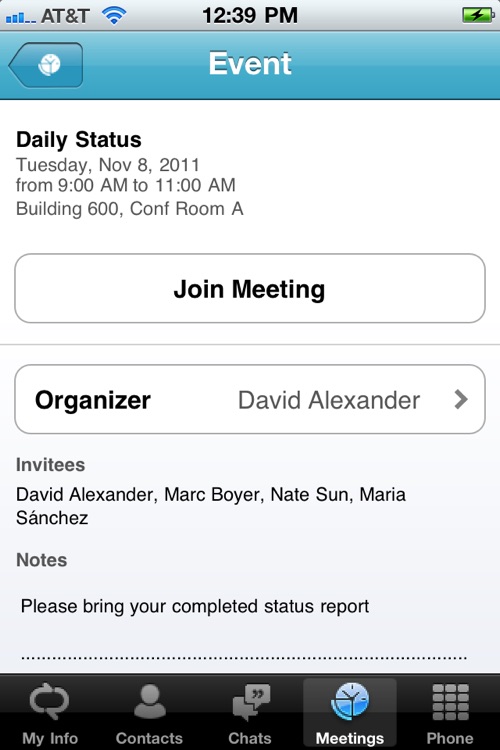 Microsoft Lync 2010 for iPhone screenshot-3