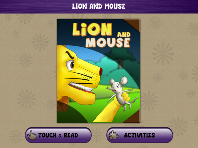 Lion and Mouse Interactive Storybook iPa